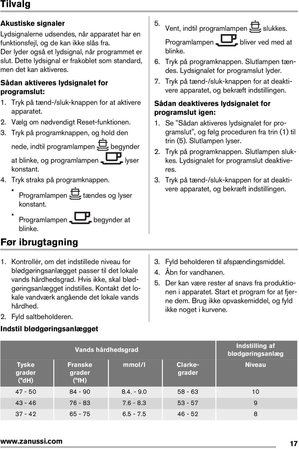 . Vælg om nødvendigt Reset-funktionen. 3. Tryk på programknappen, og hold den nede, indtil programlampen begynder at blinke, og programlampen lyser konstant. 4. Tryk straks på programknappen.