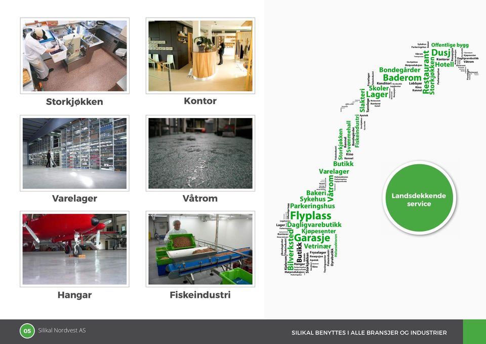 Dyrebutikk Dyrebutikk Apotek Butikk Fryselager Dyrebutikk Treningssenter Butikk Fryselager Fryselager Kjølerom Showroom Matproduksjon Matproduksjon Legekontor Legekontor Showroom Resepsjon Showroom