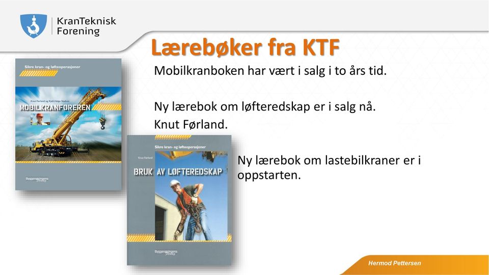 Ny lærebok om løfteredskap er i salg nå.