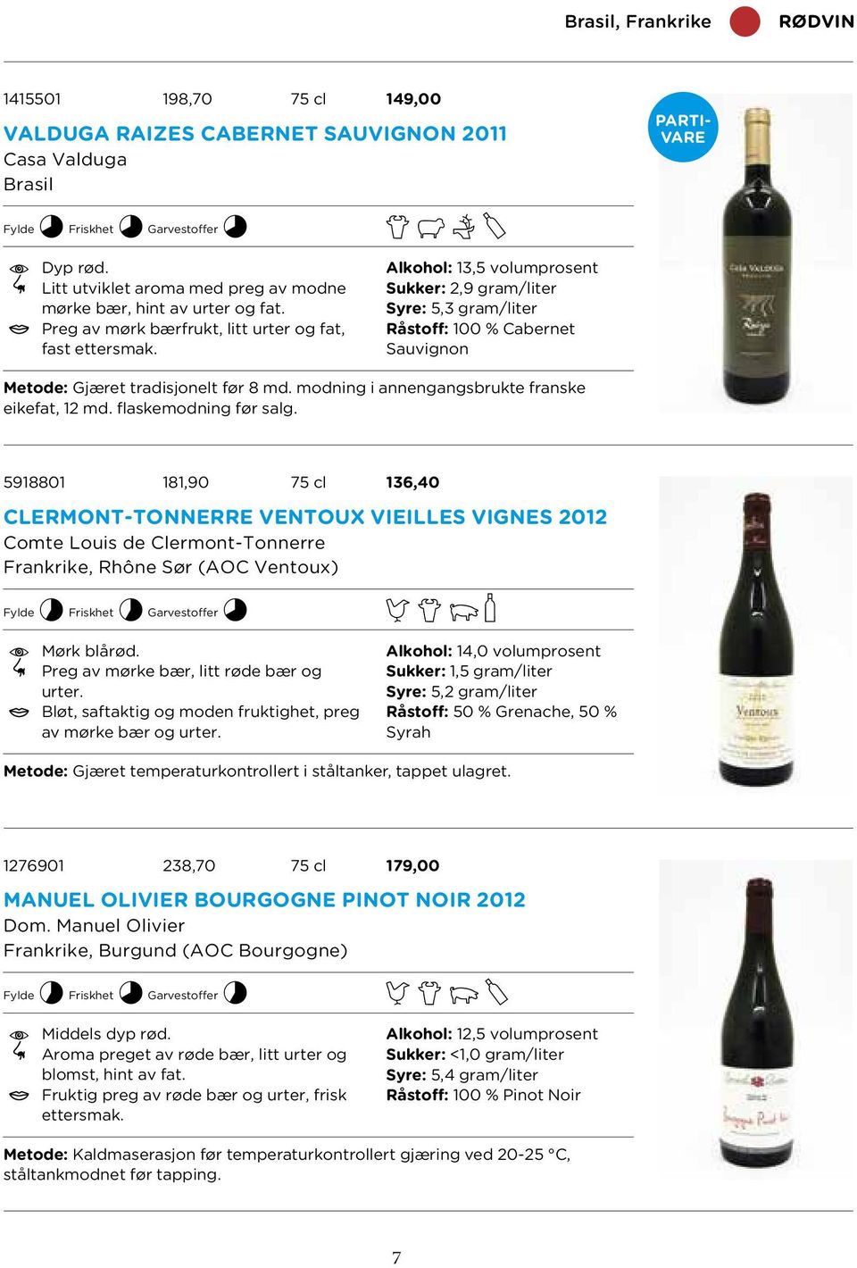 Alkohol: 13,5 volumprosent Sukker: 2,9 gram/liter Syre: 5,3 gram/liter Råstoff: 100 % Cabernet Sauvignon Metode: Gjæret tradisjonelt før 8 md. modning i annengangsbrukte franske eikefat, 12 md.