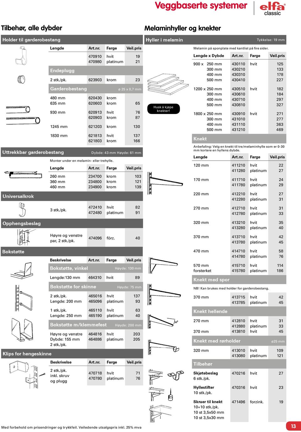 Dybde: 43 mm Høyde: 61 mm 260 mm 360 mm 460 mm 620430 620603 930 mm 620913 620903 234700 234800 234900 krom krom krom ø 25 x 0,7 mm krom krom 65 krom 76 87 1245 mm 621203 krom 130 1830 mm 621813