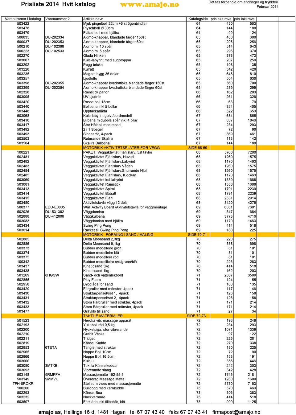 5 spår 65 296 370 502270 Glada Hinken 65 378 473 503067 Kule-labyrint med sugproppar 65 207 259 503202 Pegg bricka 65 108 135 503228 Kulratt 65 342 428 503235 Magnet bygg 36 delar 65 648 810 503257