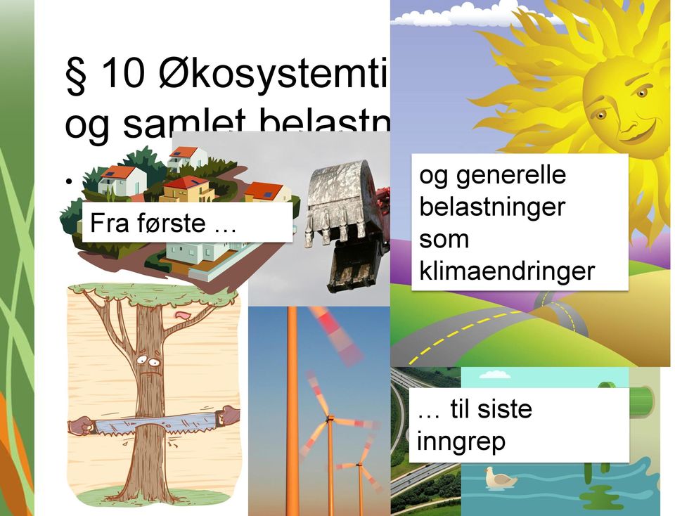 samlede belastning som økosystemet belastninger er eller