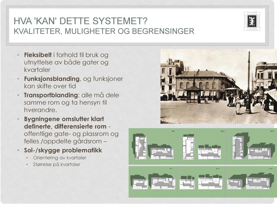 Funksjonsblanding, og funksjoner kan skifte over tid Transportblanding: alle må dele samme rom og ta hensyn til