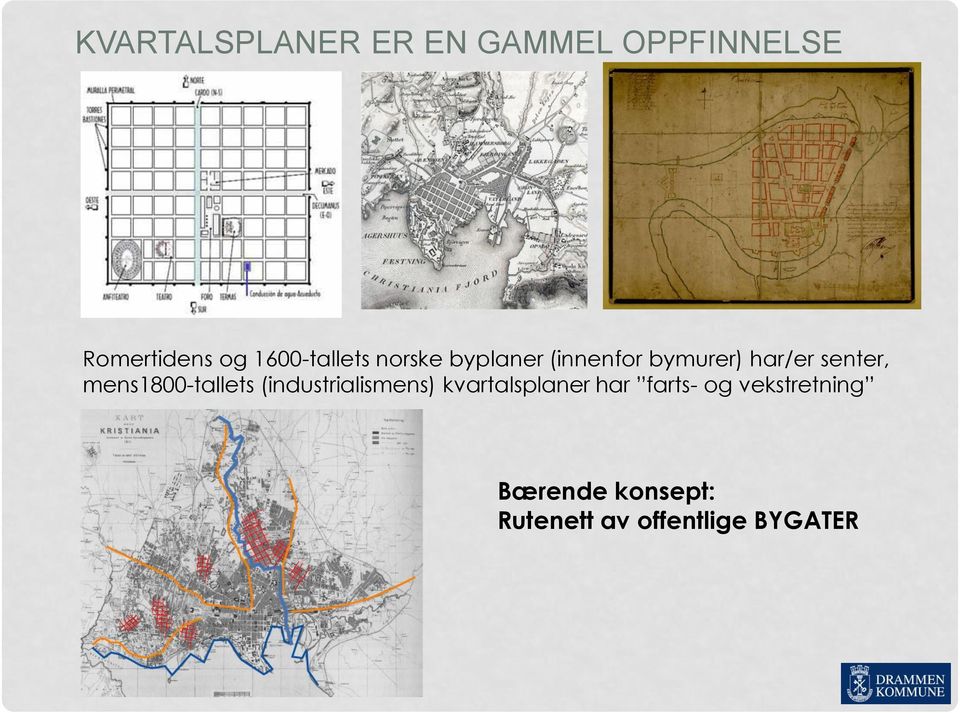 senter, mens1800-tallets (industrialismens) kvartalsplaner