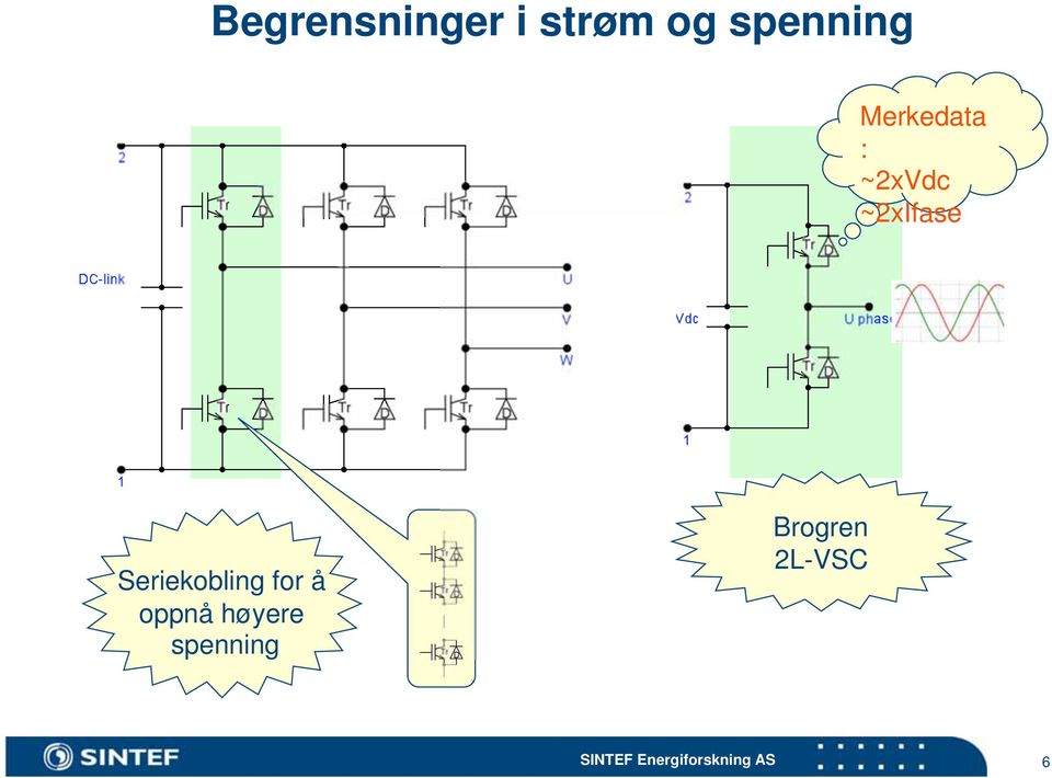 Seriekobling for å oppnå høyere