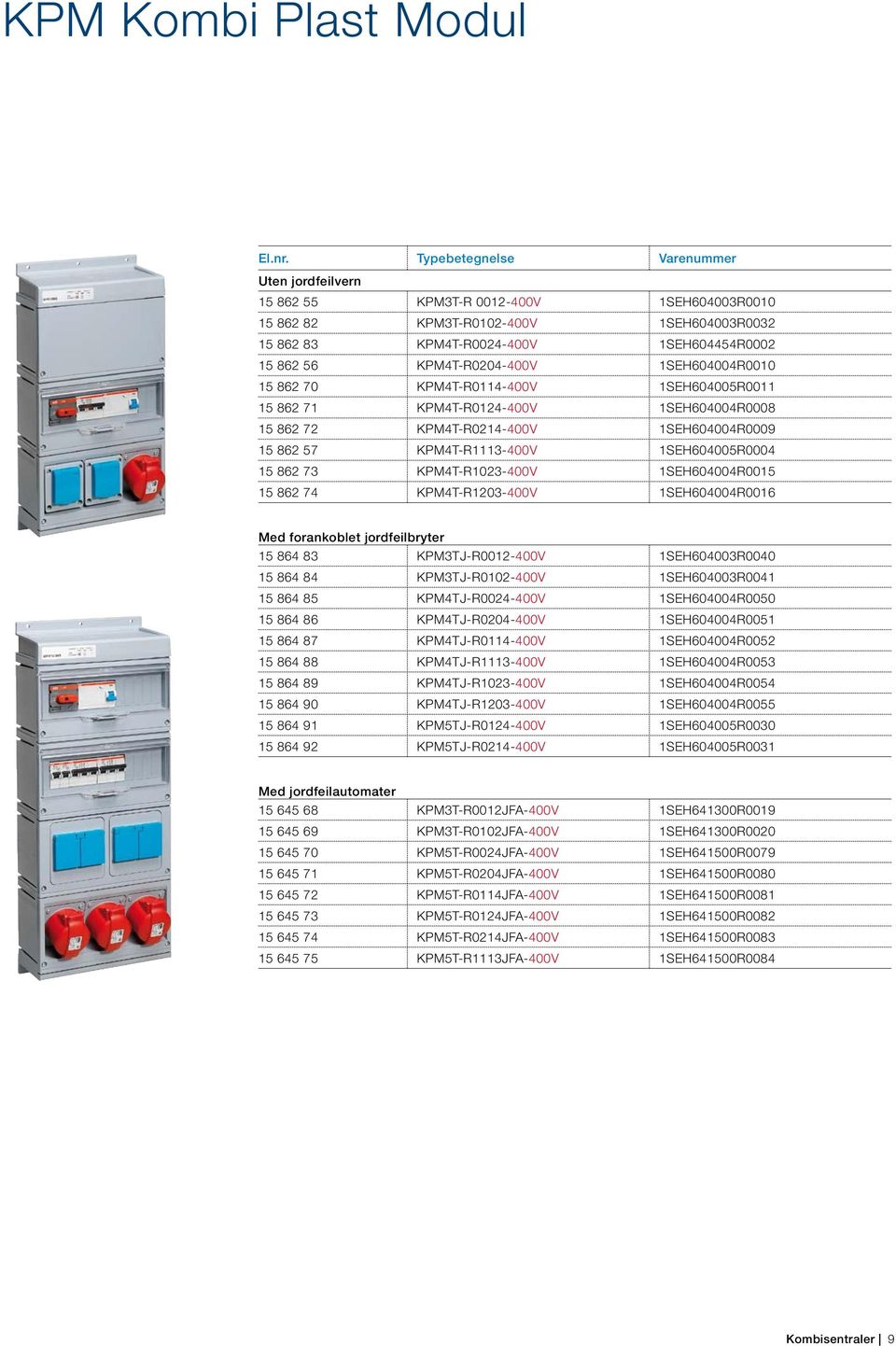 KPM4T-R0204-400V 1SEH604004R0010 15 862 70 KPM4T-R0114-400V 1SEH604005R0011 15 862 71 KPM4T-R0124-400V 1SEH604004R0008 15 862 72 KPM4T-R0214-400V 1SEH604004R0009 15 862 57 KPM4T-R1113-400V