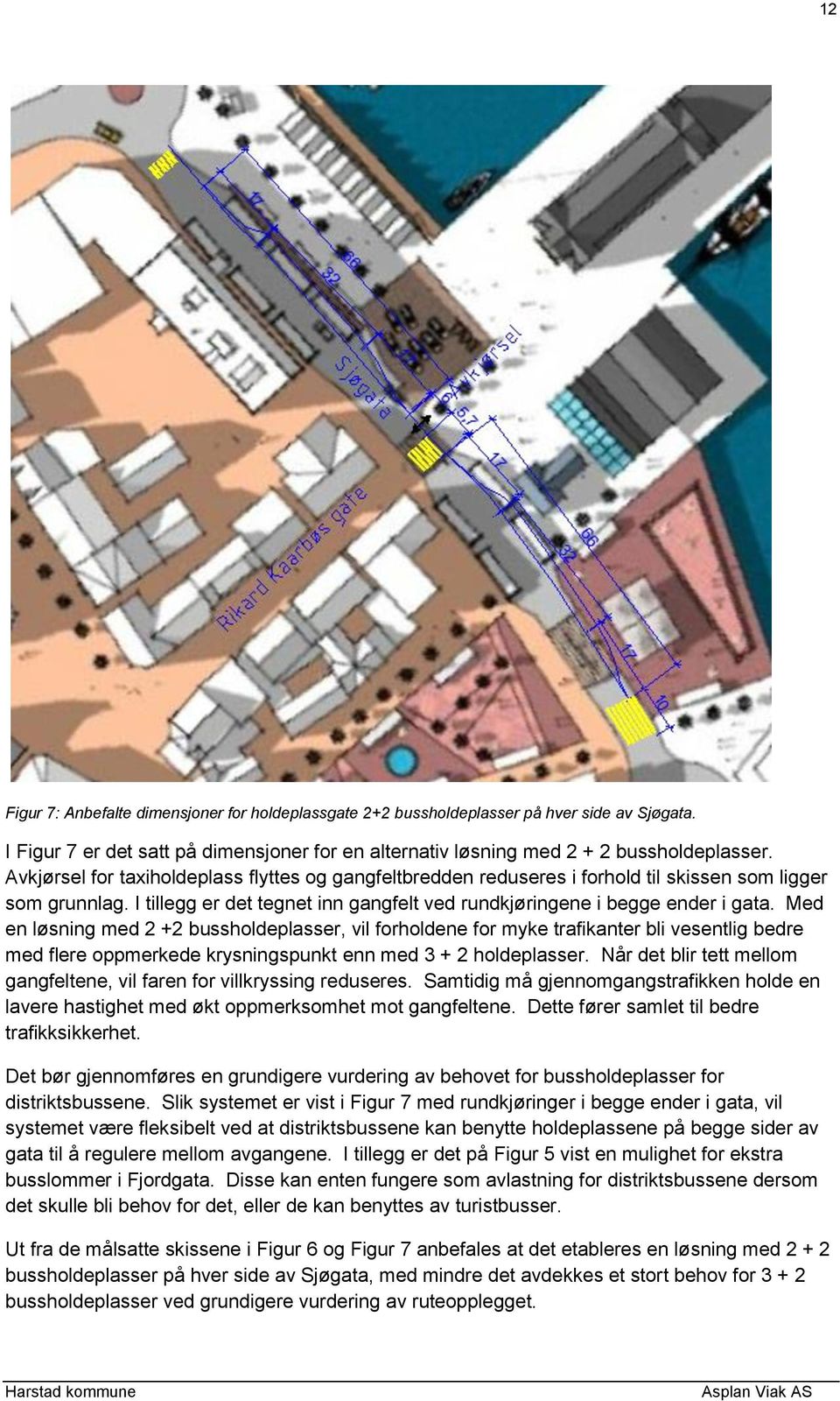 Med en løsning med 2 +2 bussholdeplasser, vil forholdene for myke trafikanter bli vesentlig bedre med flere oppmerkede krysningspunkt enn med 3 + 2 holdeplasser.