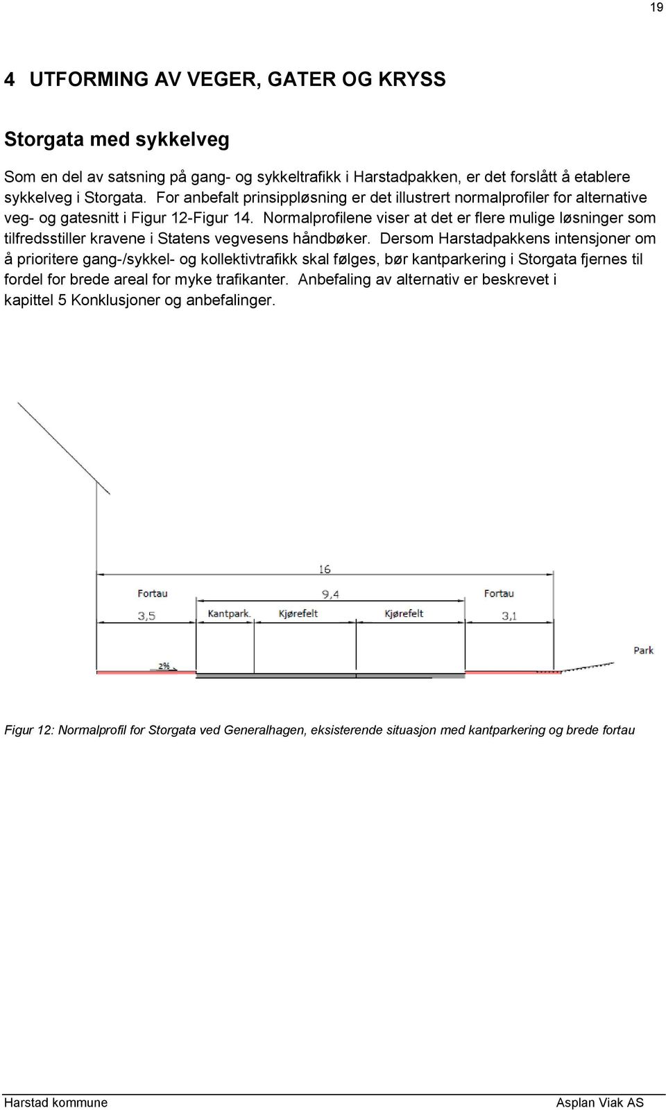 Normalprofilene viser at det er flere mulige løsninger som tilfredsstiller kravene i Statens vegvesens håndbøker.