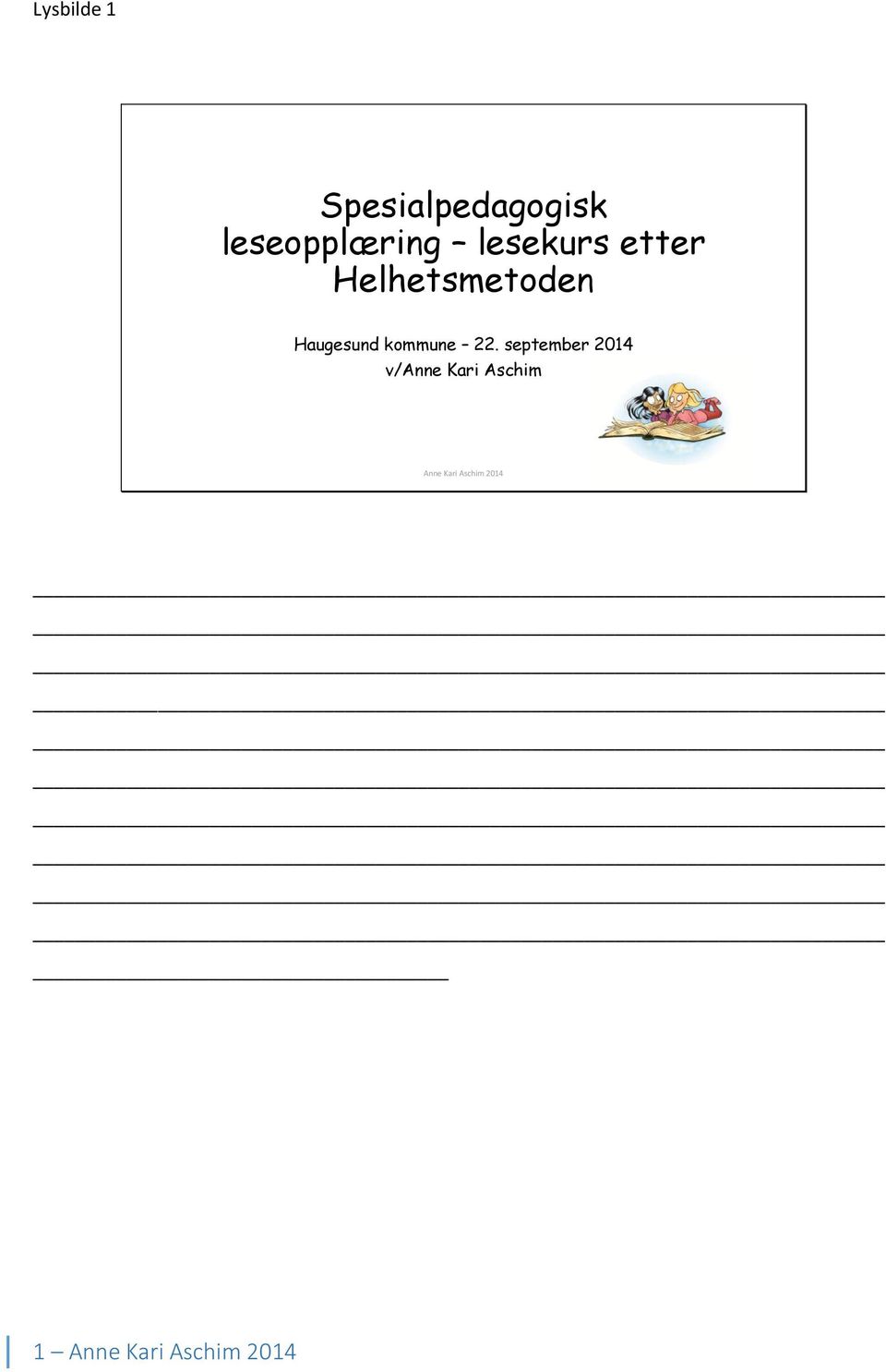 Helhetsmetoden Haugesund kommune