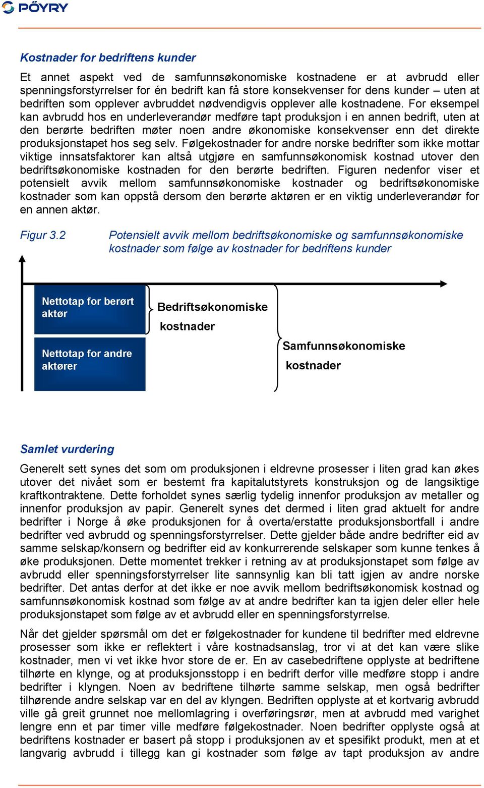 For eksempel kan avbrudd hos en underleverandør medføre tapt produksjon i en annen bedrift, uten at den berørte bedriften møter noen andre økonomiske konsekvenser enn det direkte produksjonstapet hos