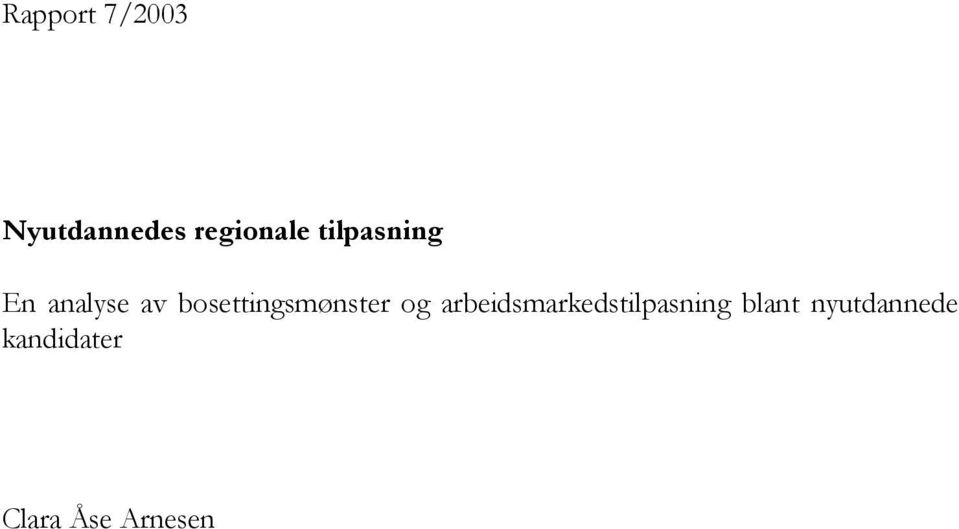 bosettingsmønster og