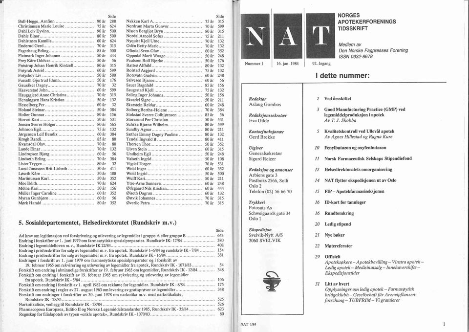 .......... 70 år 132 Enderud Gerd.................. 70 år 315 Oden Betty-Marie.................. 70 år 132 Fagerhaug Erling...... 85 år 500 Oftedal Sven-Olav...... 60 år 352 Flatmark Inger Johanne.