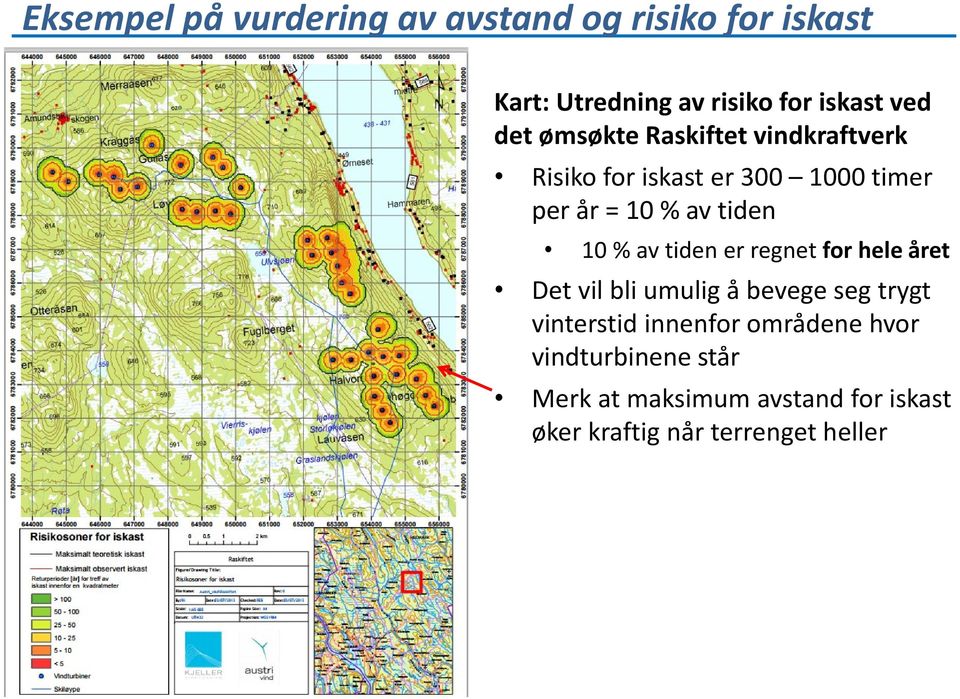 10 % av tiden er regnet for hele året Det vil bli umulig å bevege seg trygt vinterstid innenfor