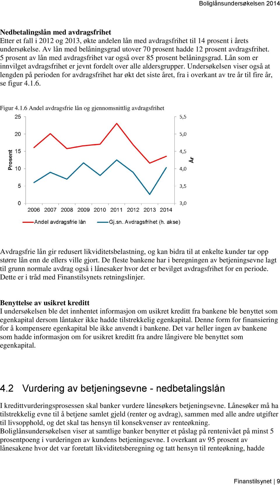 Lån som er innvilget avdragsfrihet er jevnt fordelt over alle aldersgrupper.