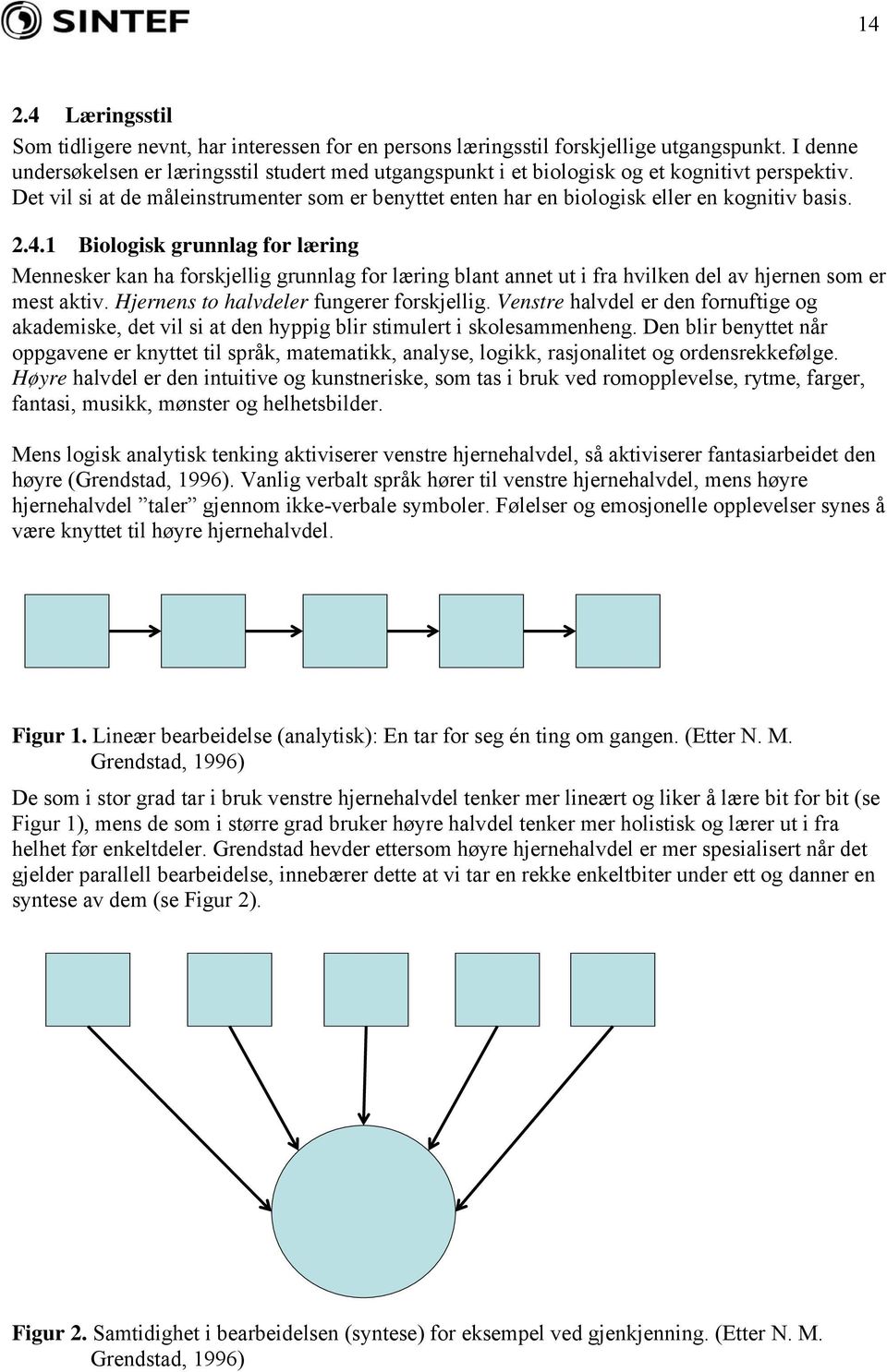 Det vil si at de måleinstrumenter som er benyttet enten har en biologisk eller en kognitiv basis. 2.4.