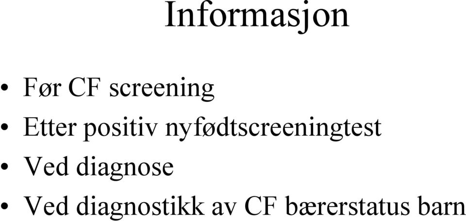 nyfødtscreeningtest Ved