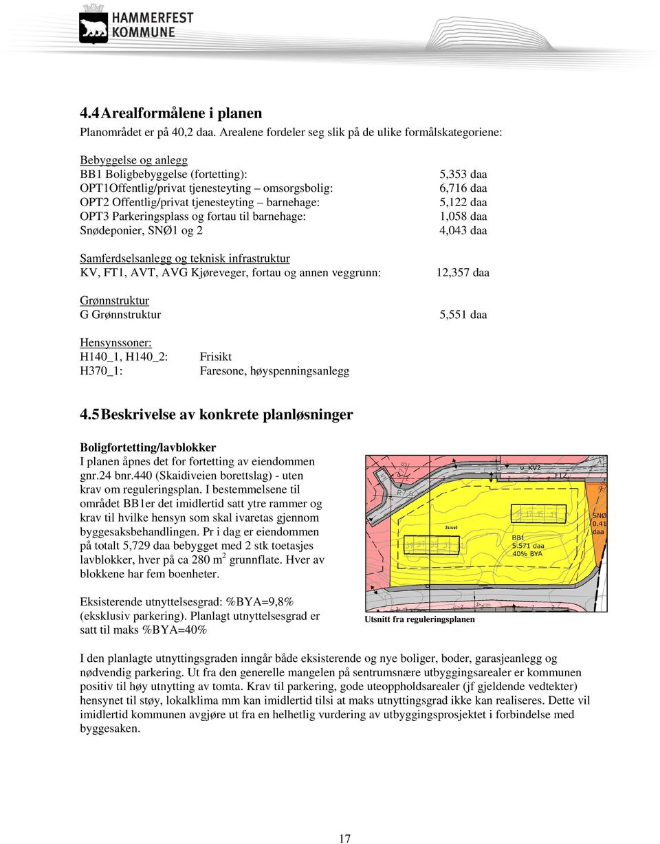 barnehage: OPT3 Parkeringsplass og fortau til barnehage: Snødeponier, SNØ1 og 2 Samferdselsanlegg og teknisk infrastruktur KV, FT1, AVT, AVG Kjøreveger, fortau og annen veggrunn: Grønnstruktur G