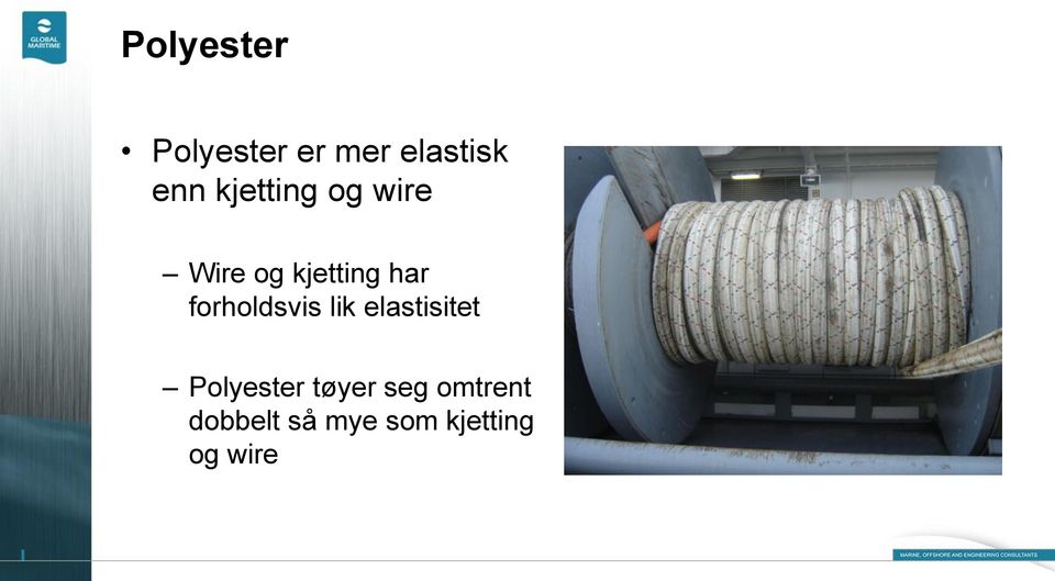 forholdsvis lik elastisitet Polyester