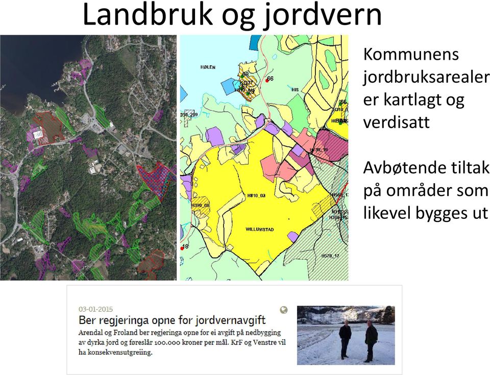 og verdisatt Avbøtende tiltak