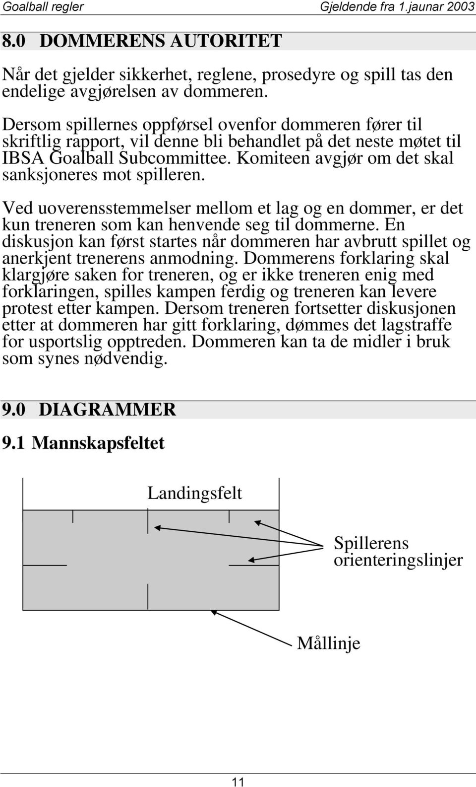 Komiteen avgjør om det skal sanksjoneres mot spilleren. Ved uoverensstemmelser mellom et lag og en dommer, er det kun treneren som kan henvende seg til dommerne.