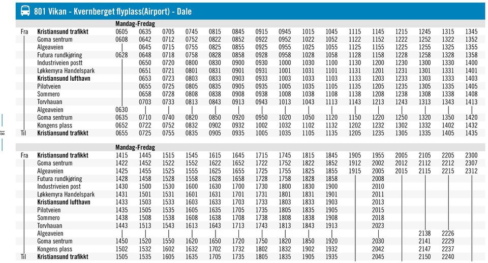 0928 0958 1028 1058 1128 1158 1228 1258 1328 1358 Industriveien postt 0650 0720 0800 0830 0900 0930 1000 1030 1100 1130 1200 1230 1300 1330 1400 Løkkemyra Handelspark 0651 0721 0801 0831 0901 0931