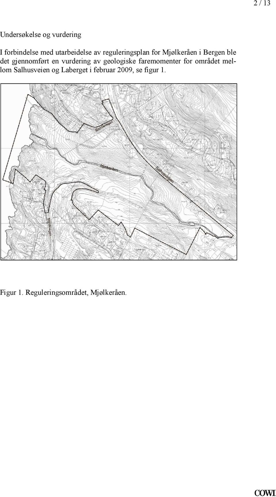 vurdering av geologiske faremomenter for området mellom Salhusveien