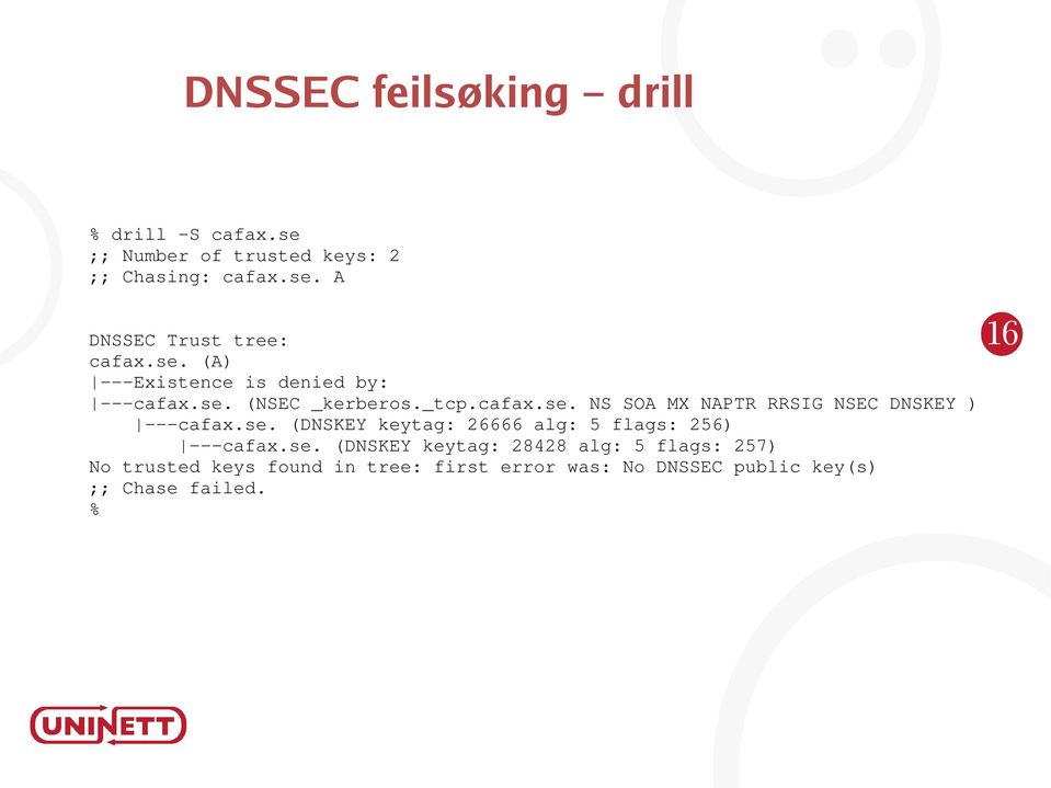 se. (DNSKEY keytag: 26666 alg: 5 flags: 256) ---cafax.se. (DNSKEY keytag: 28428 alg: 5 flags: 257) No trusted