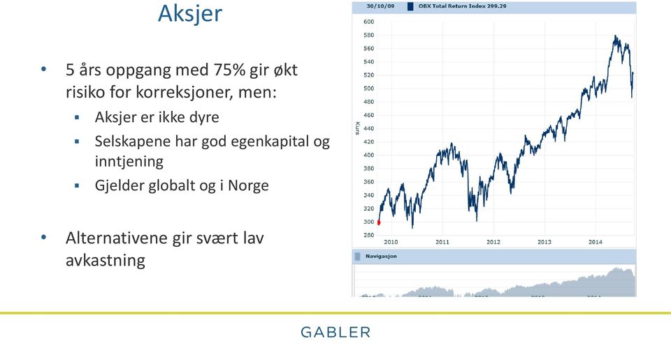 har god egenkapital og inntjening Gjelder globalt