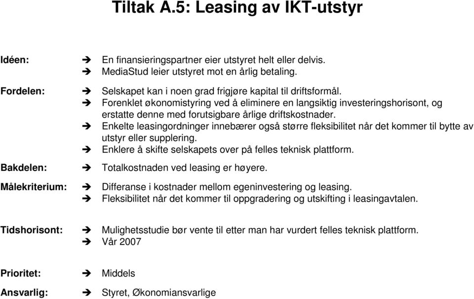 Enkelte leasingordninger innebærer også større fleksibilitet når det kommer til bytte av utstyr eller supplering. Enklere å skifte selskapets over på felles teknisk plattform.