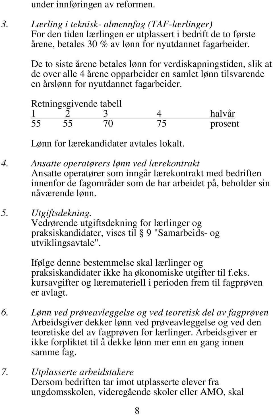 Retningsgivende tabell 1 2 3 4 