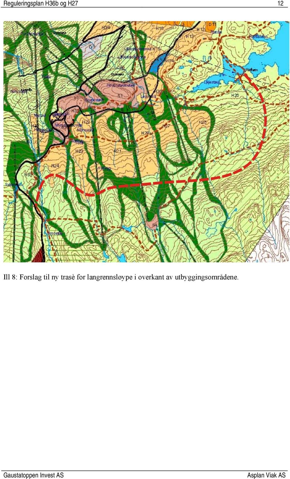 trasè for langrennsløype i