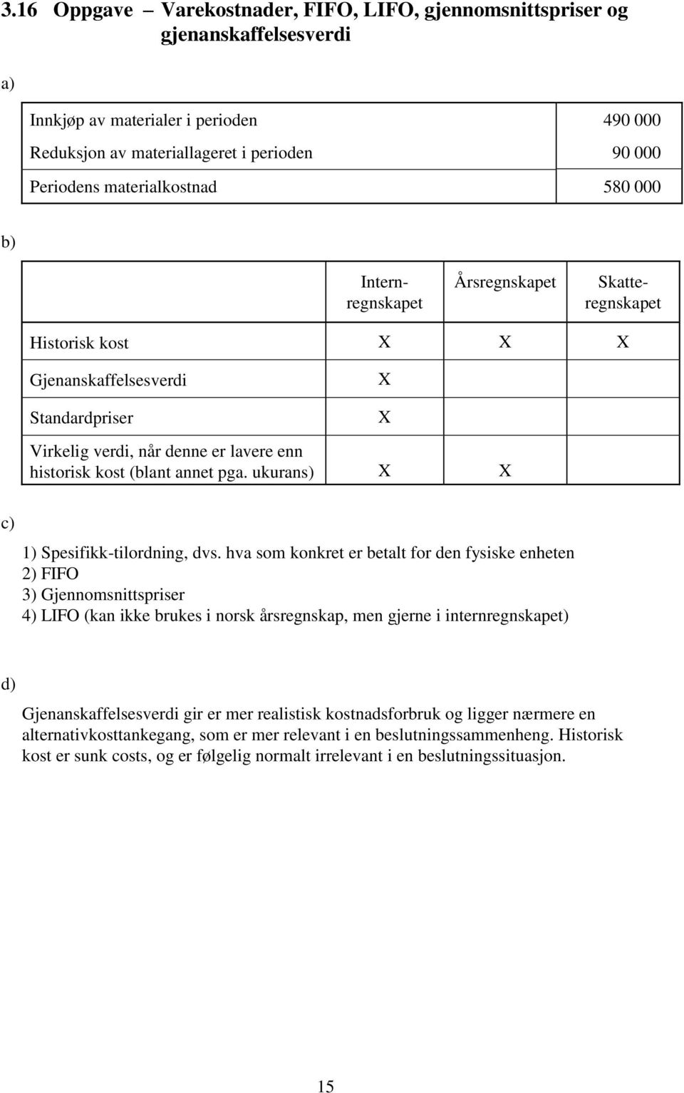 ukurans) X X 1) Spesifikk-tilordning, dvs.