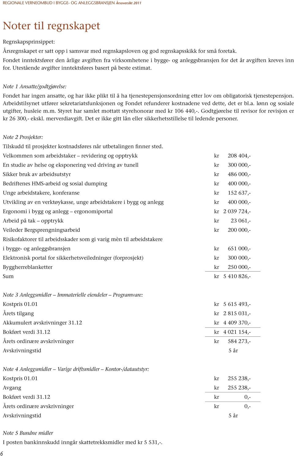 Note 1 Ansatte/godtgjørelse: Fondet har ingen ansatte, og har ikke plikt til å ha tjenestepensjonsordning etter lov om obligatorisk tjenestepensjon.