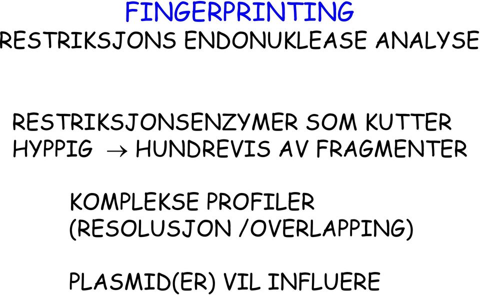 HYPPIG HUNDREVIS AV FRAGMENTER KOMPLEKSE