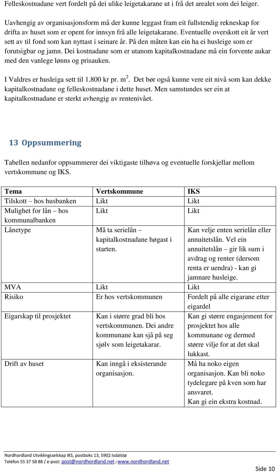 Eventuelle overskott eit år vert sett av til fond som kan nyttast i seinare år. På den måten kan ein ha ei husleige som er forutsigbar og jamn.