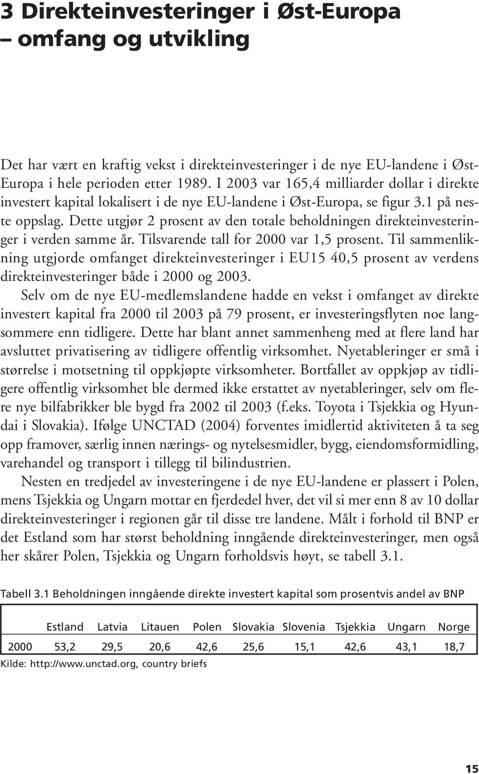 Dette utgjør 2 prosent av den totale beholdningen direkteinvesteringer i verden samme år. Tilsvarende tall for 2000 var 1,5 prosent.