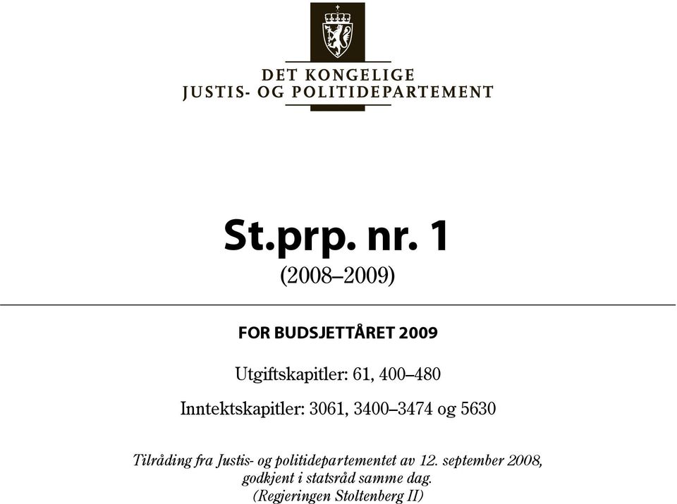 61, 400 480 Inntektskapitler: 3061, 3400 3474 og 5630