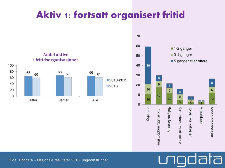 6 3 5 2 1 3 2 8 6 12 Annen organisasjon Motorklubb Korps, kor, orkester Kulturskole, musikkskole