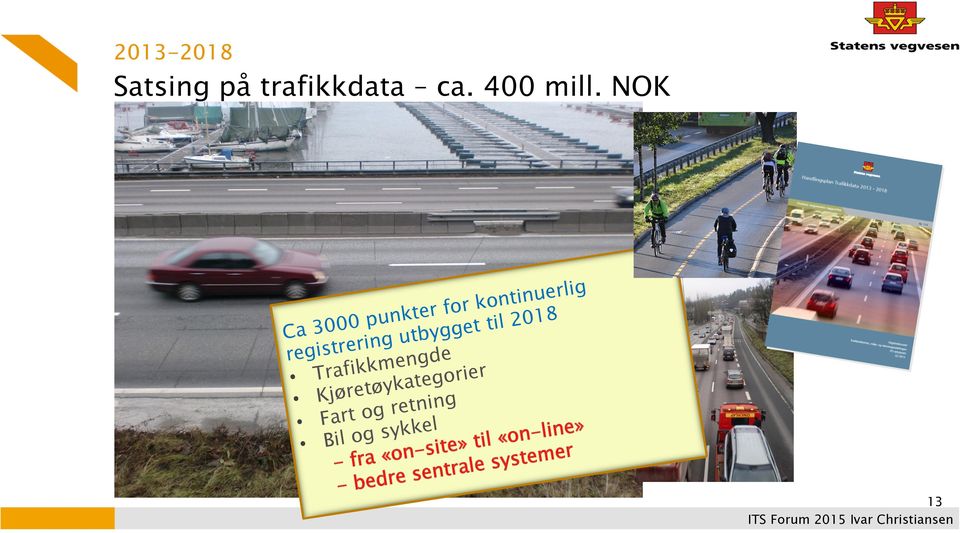 u g n i r e registr gde n e m k k Trafi ykategorier tø Kjøre retning og