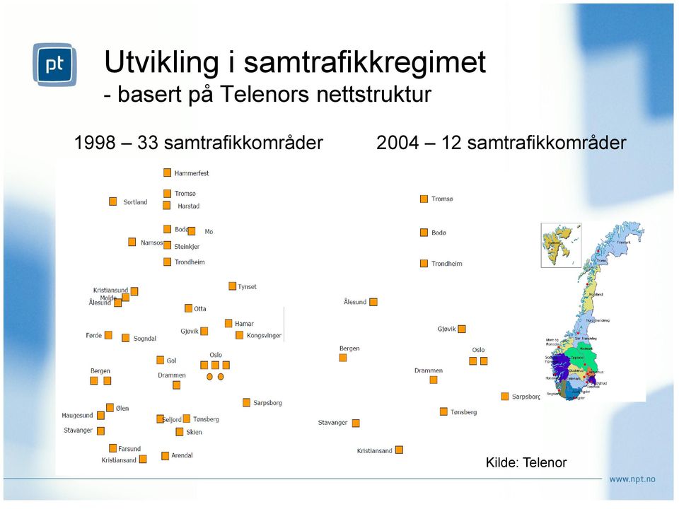 1998 33 samtrafikkområder 2004