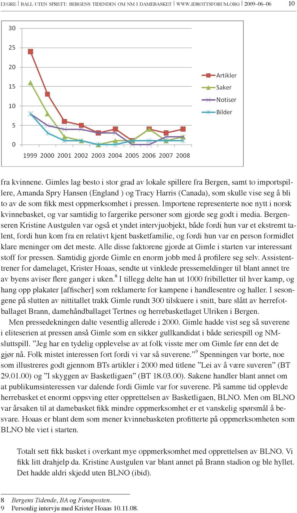 oppmerksomhet i pressen. Importene representerte noe nytt i norsk kvinnebasket, og var samtidig to fargerike personer som gjorde seg godt i media.