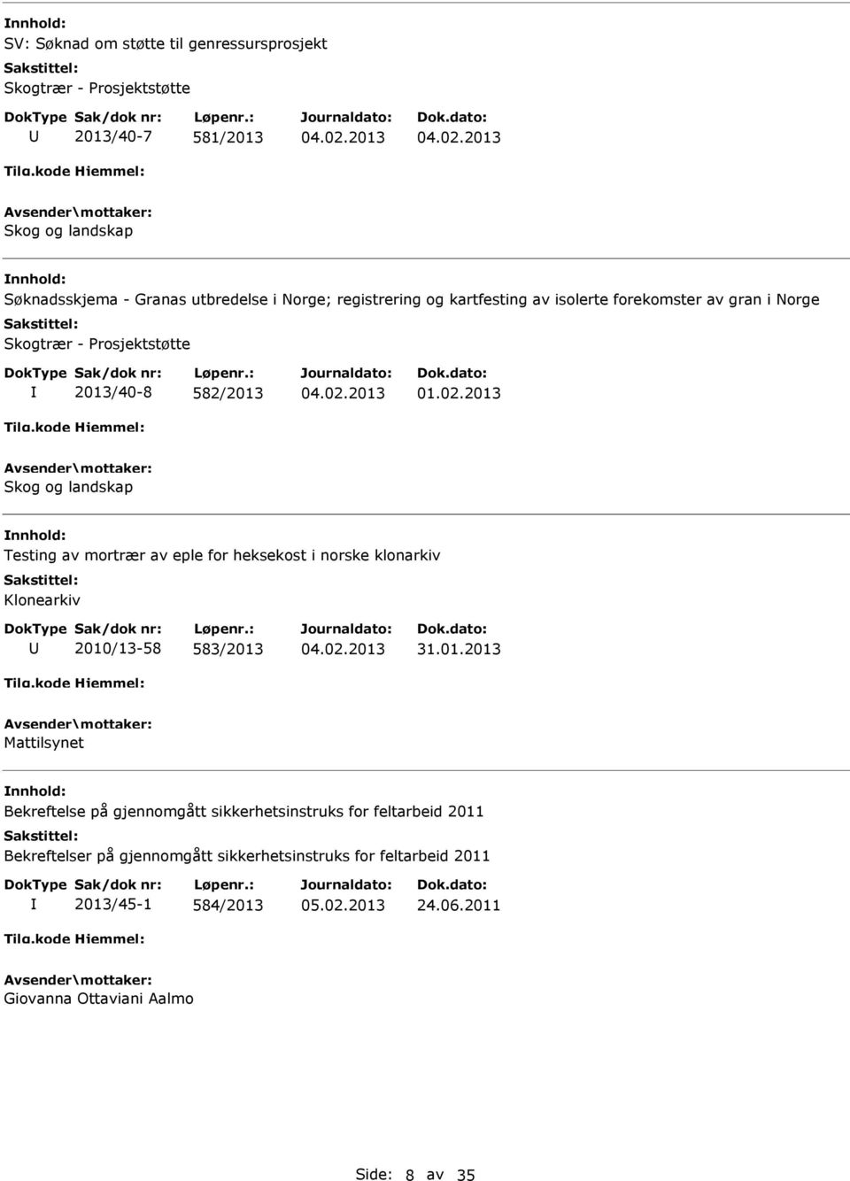 av eple for heksekost i norske klonarkiv Klonearkiv 2010