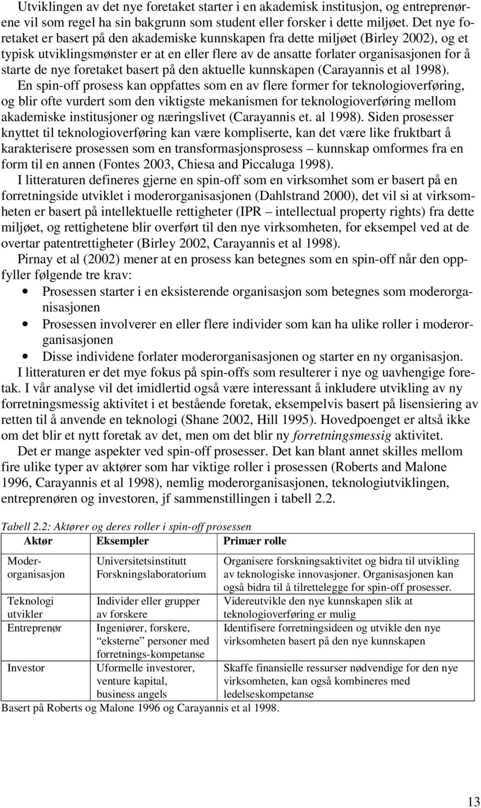 foretaket basert på den aktuelle kunnskapen (Carayannis et al 1998).