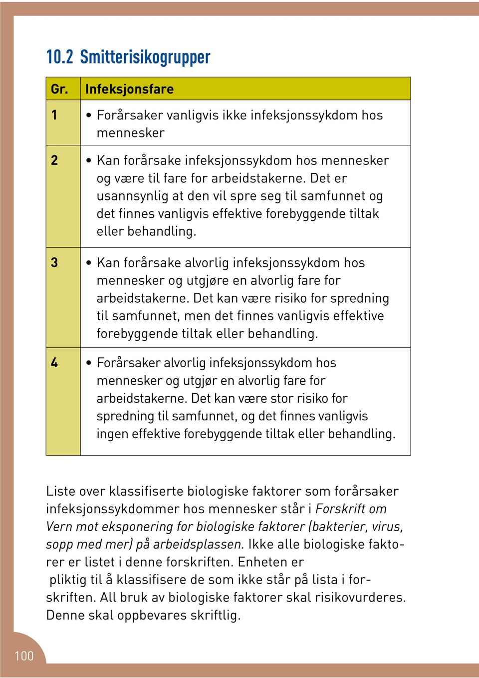 Forskrift om Vern mot eksponering for biologiske faktorer (bakterier, virus, sopp med mer) på arbeidsplassen.