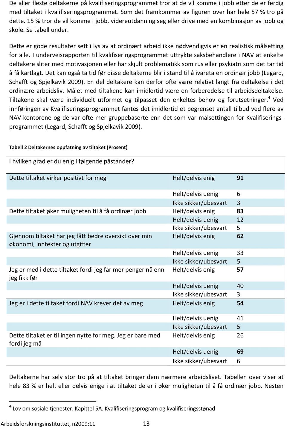 Dette er gode resultater sett i lys av at ordinært arbeid ikke nødvendigvis er en realistisk målsetting for alle.