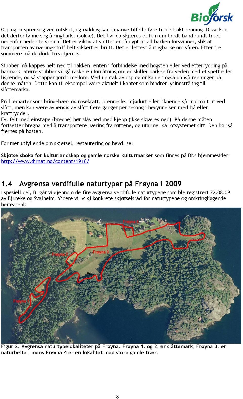 Det er lettest å ringbarke om våren. Etter tre sommere må de døde trea fjernes. Stubber må kappes helt ned til bakken, enten i forbindelse med hogsten eller ved etterrydding på barmark.