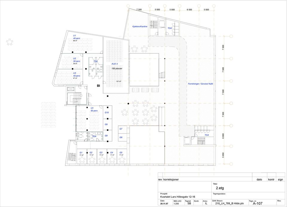 G2 G3 G4 G5 17 m 2 17 m 2 17 m 2 17 m 2 17 m 2 Forretninger / Service/ Kafé TOA 5 950