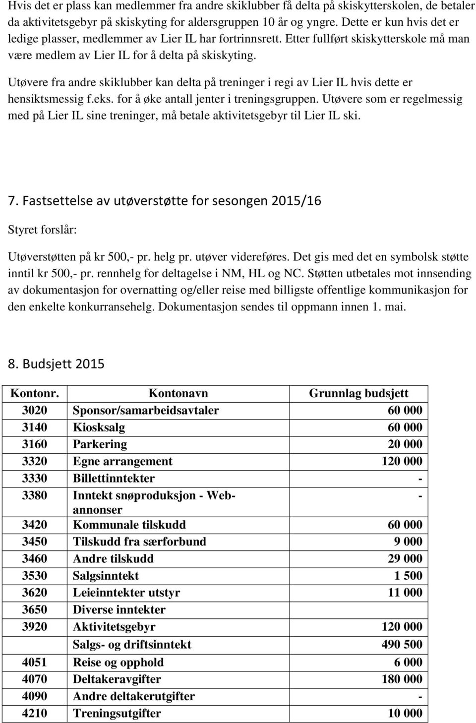 Utøvere fra andre skiklubber kan delta på treninger i regi av Lier IL hvis dette er hensiktsmessig f.eks. for å øke antall jenter i treningsgruppen.