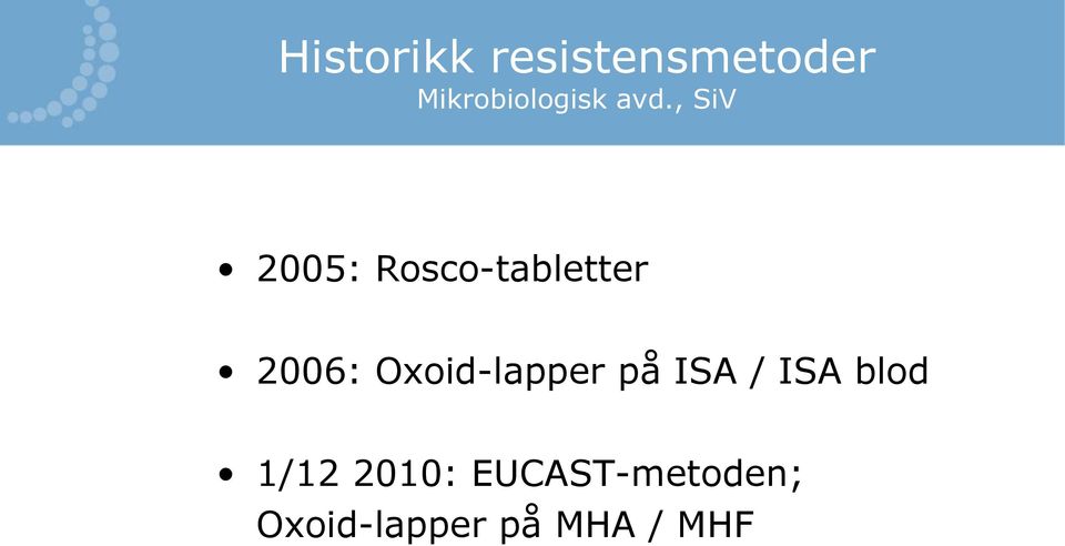 , SiV 2005: Rosco-tabletter 2006: